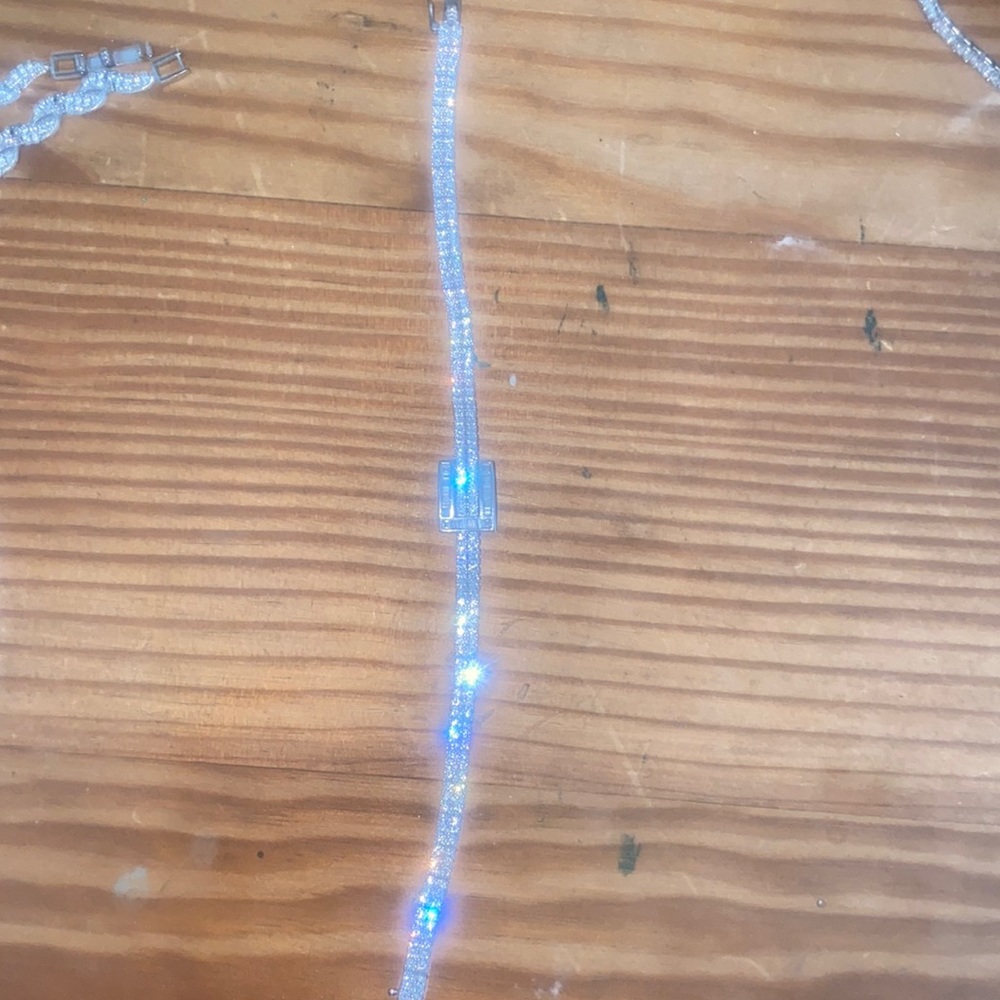 Silver zircon bracelet